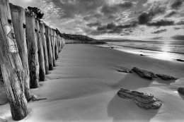 Unstable Cliffs, Anglesea (Black and White)