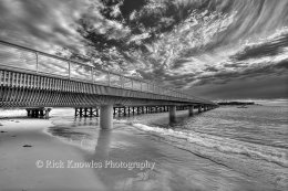 Pedestrian Bridge at Barwon Heads, Black and White