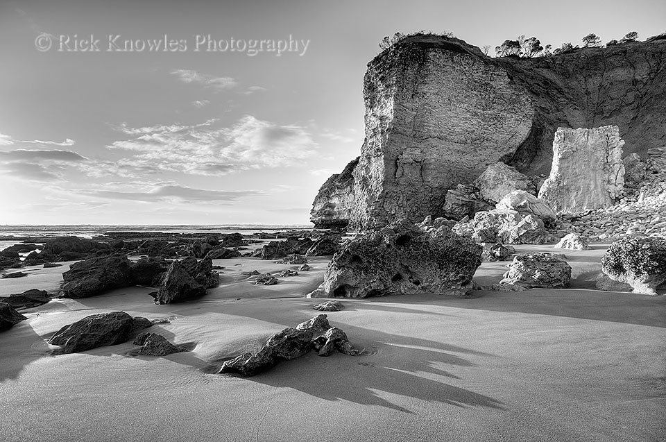 Low Tide, Point Addis (Black and White)