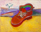 ©  Kourosh Bahar | squeaky boot, 8/2000, oil/paper, 11x14"