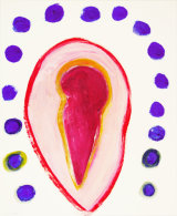 ©  Kourosh Bahar | key, 12/97, acrylic/paper, 17x14"