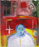 © Kourosh Bahar | eucharist, 2/98, acrylic/paper, 17x14"