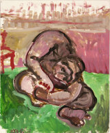 © Kourosh Bahar | examining foot, 8/2001, oil/paper, 17x14"