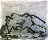 ©  Kourosh Bahar | lying nude III, 2/2002, acrylic/paper, 14x17"