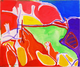 © Kourosh Bahar | tilden park, 1996, gouache/paper, 14x17"