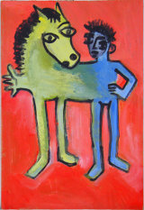 ©  Kourosh Bahar | variation V  [Picasso BLH], acrylic/cardboard, 15x10"