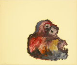 ©  Kourosh Bahar | head II, 11/1997, oil/paper, 14x17"