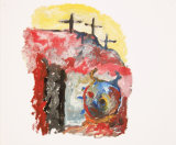 ©  Kourosh Bahar | golgotha, 11/97, oil/paper, 14x17"