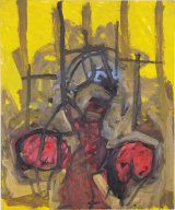 ©  Kourosh Bahar | crucifixion, 1/98, oil/paper, 17x14"