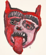 ©  Kourosh Bahar | dog, 11/97, acrylic/paper, 17x14"