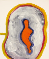 ©  Kourosh Bahar | fetus, 12/97, acrylic/paper, 17x14"