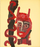 ©  Kourosh Bahar | serpent, 11/97, acrylic/paper, 17x14"