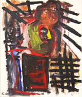 ©  Kourosh Bahar | eight , 12/97, acrylic/paper, 17x14"