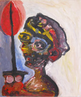 ©  Kourosh Bahar | flame, 12/97, acrylic/paper, 17x14"