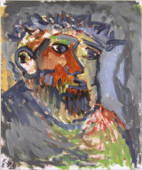 ©  Kourosh Bahar | old king, 3/2002, oil/paper, 17x14"