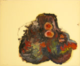 ©  Kourosh Bahar | head IV, 11/1997, oil/paper, 14x17"