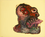 ©  Kourosh Bahar | head V, 11/1997, oil/paper, 14x17"