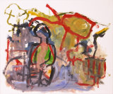 ©  Kourosh Bahar | many things, 1/98, oil/paper, 14x17"