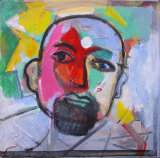 © Kourosh Bahar | dot, 2014, oil & charcoal on canvas,12x12", 3/4" deep