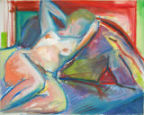 ©  Kourosh Bahar | figure reclining, oakland, 1993, oil/canvas, 16x20