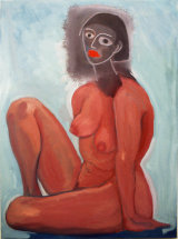 © Kourosh Bahar | large nude,1995, oil/canvas, 48x36"