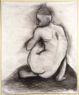 ©  Kourosh Bahar | nude w back turned, 1995, charcoal/paper