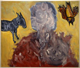 © Kourosh Bahar | selfportrait [transitional], 1995, oil/can, 36x30"