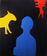 © Kourosh Bahar | flag, 1995, oil/can, 36x30"