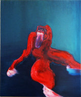 ©  Kourosh Bahar | red, 1995, oil/canvas, 30x25"