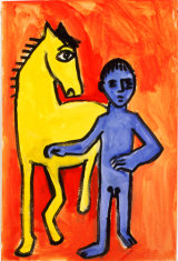 © Kourosh Bahar | variation II [Picasso BLH], acrylic/paper, 15x10"