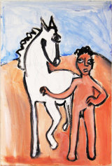 ©  Kourosh Bahar | variation I  [Picasso BLH], acrylic/paper, 15x10"