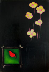 © Kourosh Bahar | yellow flowers, 1996, oil/canvas, 36x24"