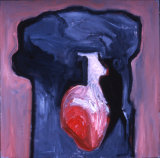 © Kourosh Bahar | black and red III, 1997, oil/canvas, 30x30"