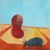 © Kourosh Bahar | the field, 1997, oil/canvas, 30x30"