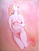 © Kourosh Bahar | pink nude / trondheim, 1998, oil/canvas