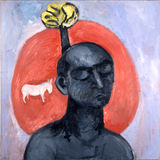 © Kourosh Bahar | selfpt/inner mind [transition 1], 1998, oil/canvas, 30x30"