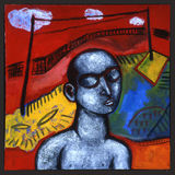 © Kourosh Bahar | selfpt/inner mind [transition #2], 1998, oil/canvas, 30x30"