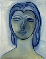 © Kourosh Bahar | woman in blue, 1998, oil / canvas board