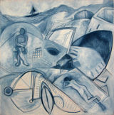 © Kourosh Bahar | the sea, 1999, oil/canvas, 30x30"