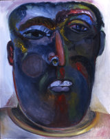 © Kourosh Bahar | selfpt, 1999, oil / canvas board, 20x16"