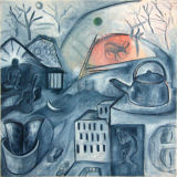 © Kourosh Bahar | dream on shattuck, 1999, oil/canvas, 30x30