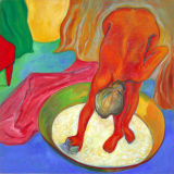 ©  Kourosh Bahar | degas nude, 2000, oil/canvas, 30x30"