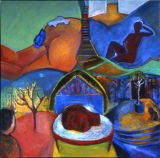 © Kourosh Bahar | judith, 2000, oil/canvas, 30x30