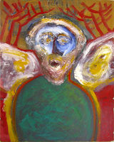 © Kourosh Bahar |  shaman, 2000, oil / mounted board, 14x11"