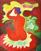 ©  Kourosh Bahar | flora, 2000, oil/canvas, 30x24