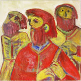 © Kourosh Bahar | looking west, 12/2001, oil/canvas, 30x30" by 7/8" thickness