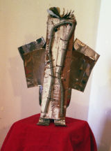 ©  Kourosh Bahar | Hoopoe, 2001, wood tin screws nails spring paint, 15x11x5"