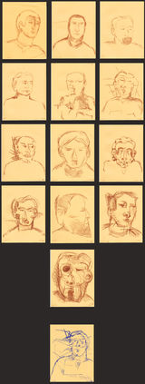 © Kourosh Bahar | procession, 2002, composite of 14 portraits [11x8.5" each]