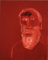 ©  Kourosh Bahar | #3 / mulla babak [Group-of-three], 2002-2003, oil/canvas, 20x16