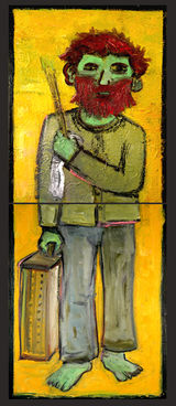 © Kourosh Bahar | journeyman, 2002, diptych, oil/canvas, 2 x (20x16")